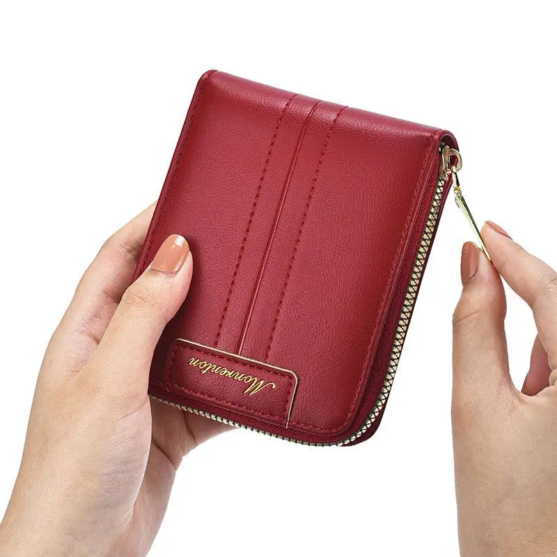 

Women's New Purse Zipper Ladies Card Bag Coin Purse Large Capacity Small Wallets driver's license card holder Multi-Card ID Bag