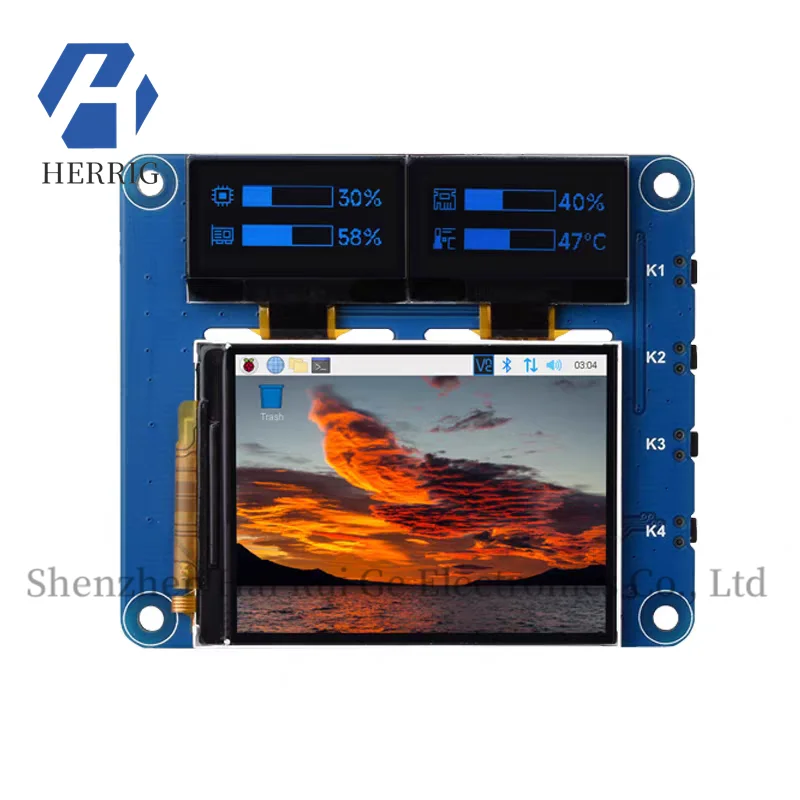 

Raspberry Pi 2-inch LCD ST7789 screen expansion board 0.96-inch OLED triple screen SPI display module
