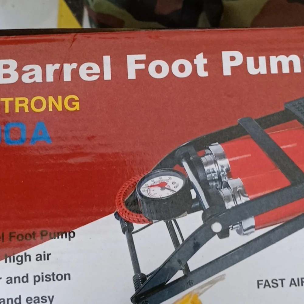 High Pressure Manual Foot Air Pump Portable For Vehicle Tires Bicycle Motorcycle Double Inflator Tool