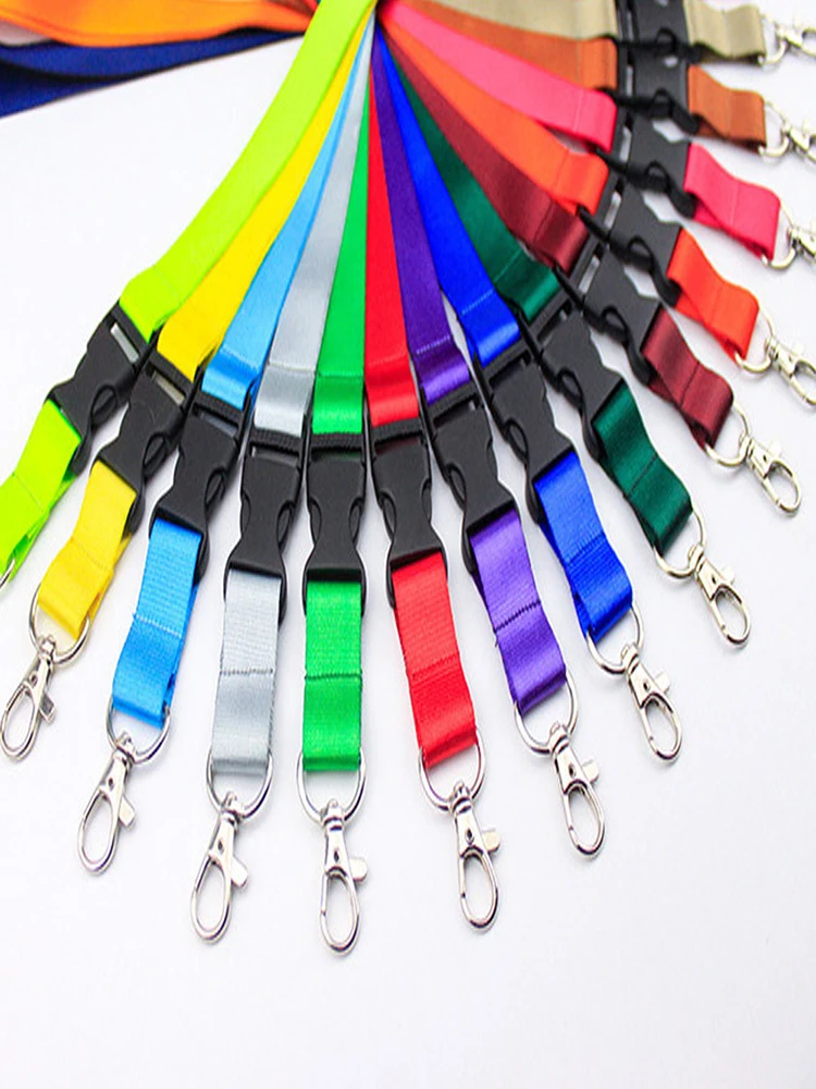 Lanyard Badge Holder Safety For Mobile Phone Rope Keys Metal Ring ID Name Card Hanging Neck Strap Lanyard 2cm Wide