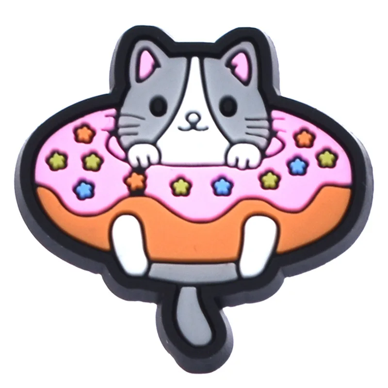 Cute Cat Shoe Charms for Crocs Accessories Women Clogs Pins Men Badges Kids Jeans Boy Girls Decorations Buckle Shoes Accessories