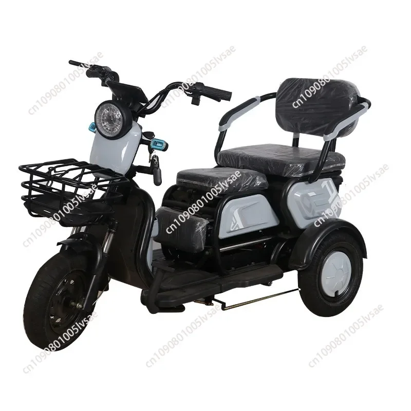 Pick up and drop off adult children leisure double-row tricycle home cool 48v60v universal electric car