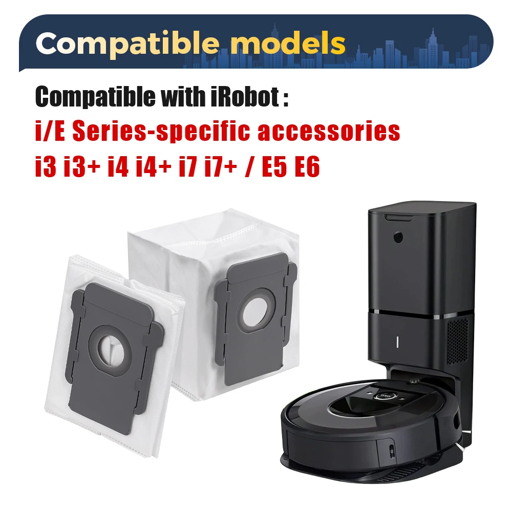 iRobot Roomba j6+/j7+/j8/ j9+/i3 i3+/i4 i4+/i5 i5+/i7 i7+/i6+/i8+/E5 E6 E7/S9 S9+ 액세서리 교체용 먼지 봉투