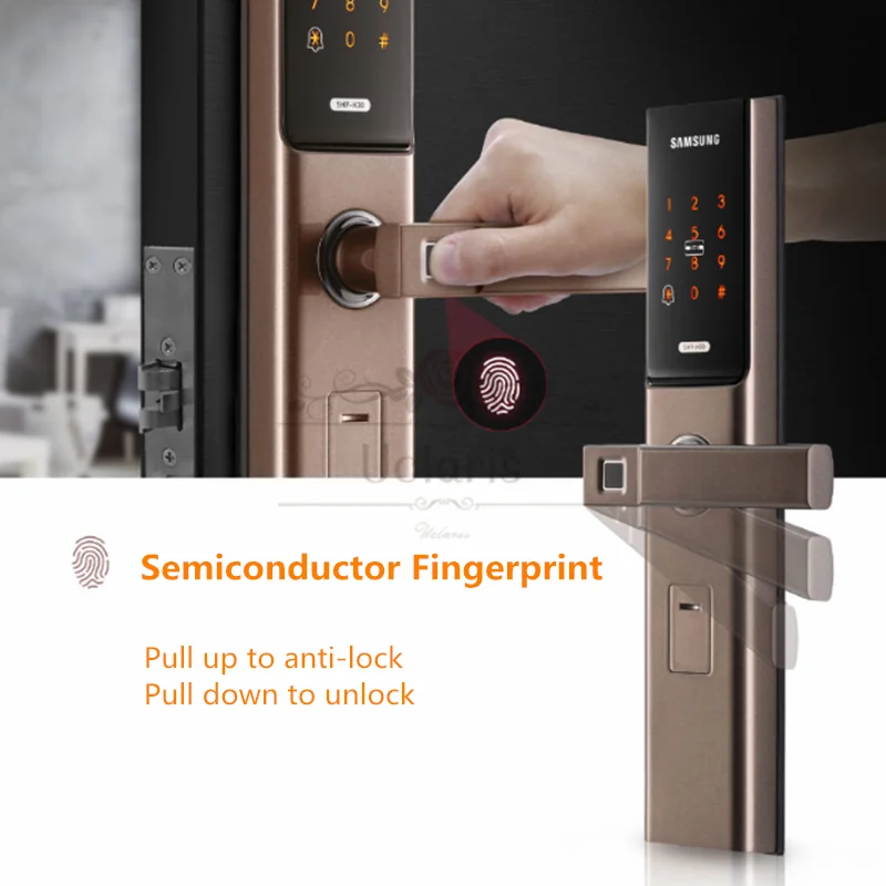 Samsung Smart Handle Doorlock SHP-H30 Fingerprint Lock Home Security Door With Card Password Intelligent Electronic Locks