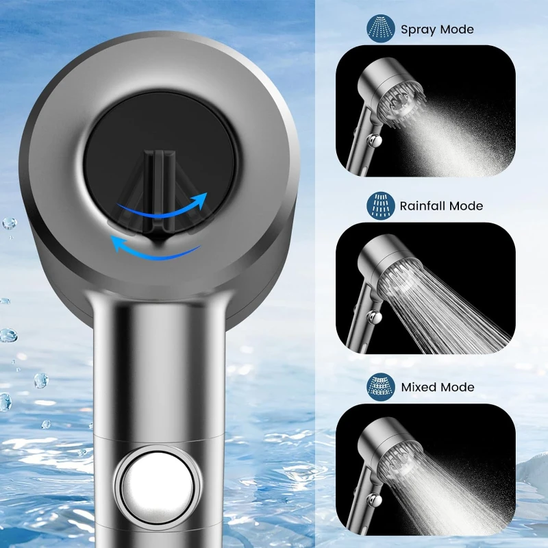 4 Modes Shower Head High Pressure Showerhead Portable Filter Rainfall Faucet Tap Bathroom Bath Home Innovative Accessories