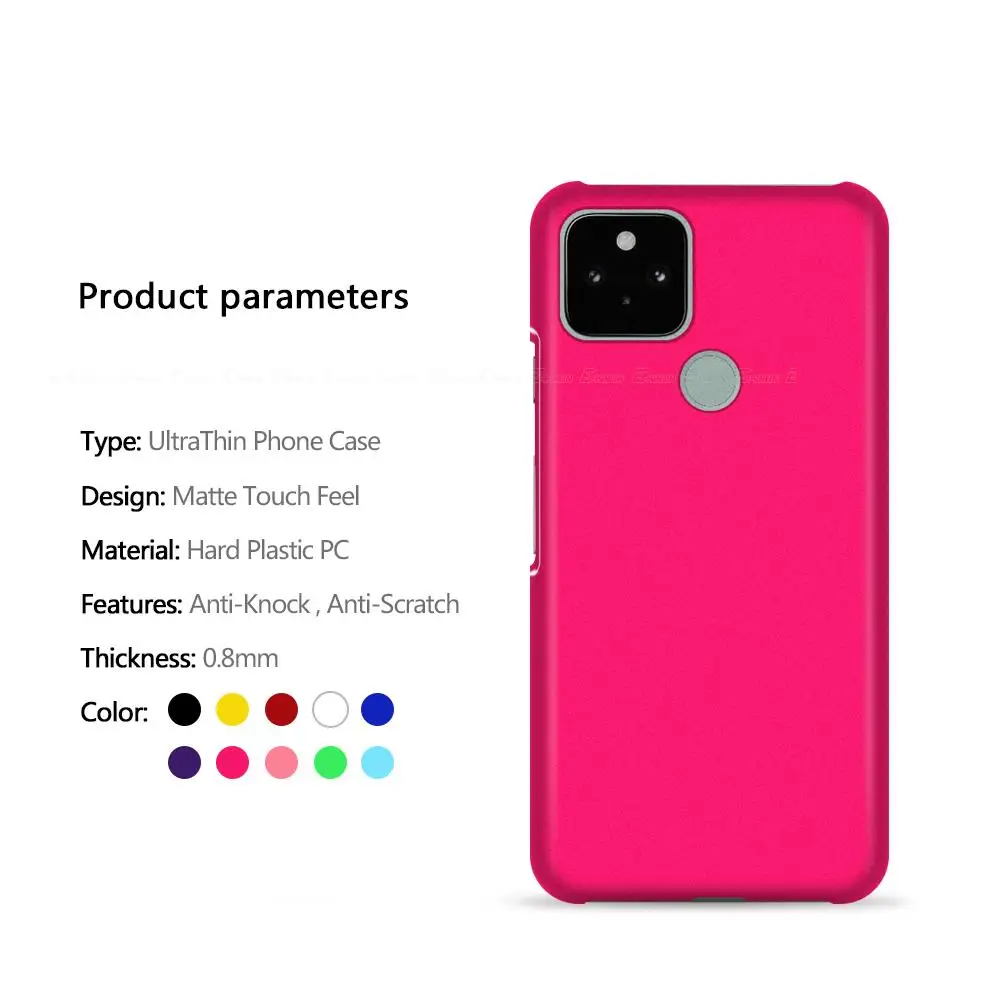 Ultra Thin Matte Hard PC Phone Case For Google Pixel 8 7 7a 6a 6 Pro 2 3 3a 4 4a XL 4XL 3XL 2XL 3aXL 5 5a Frosted Back Cover