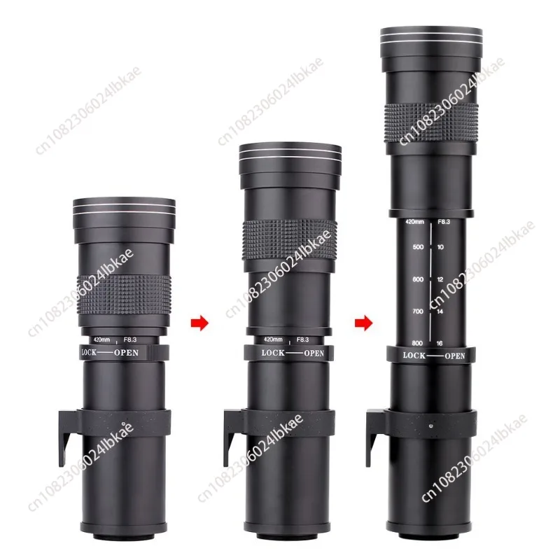 Suitable for 420-800mm Telephoto Lens Shooting Bird Moon Shooting Canon Nikon Sony Manual Focus