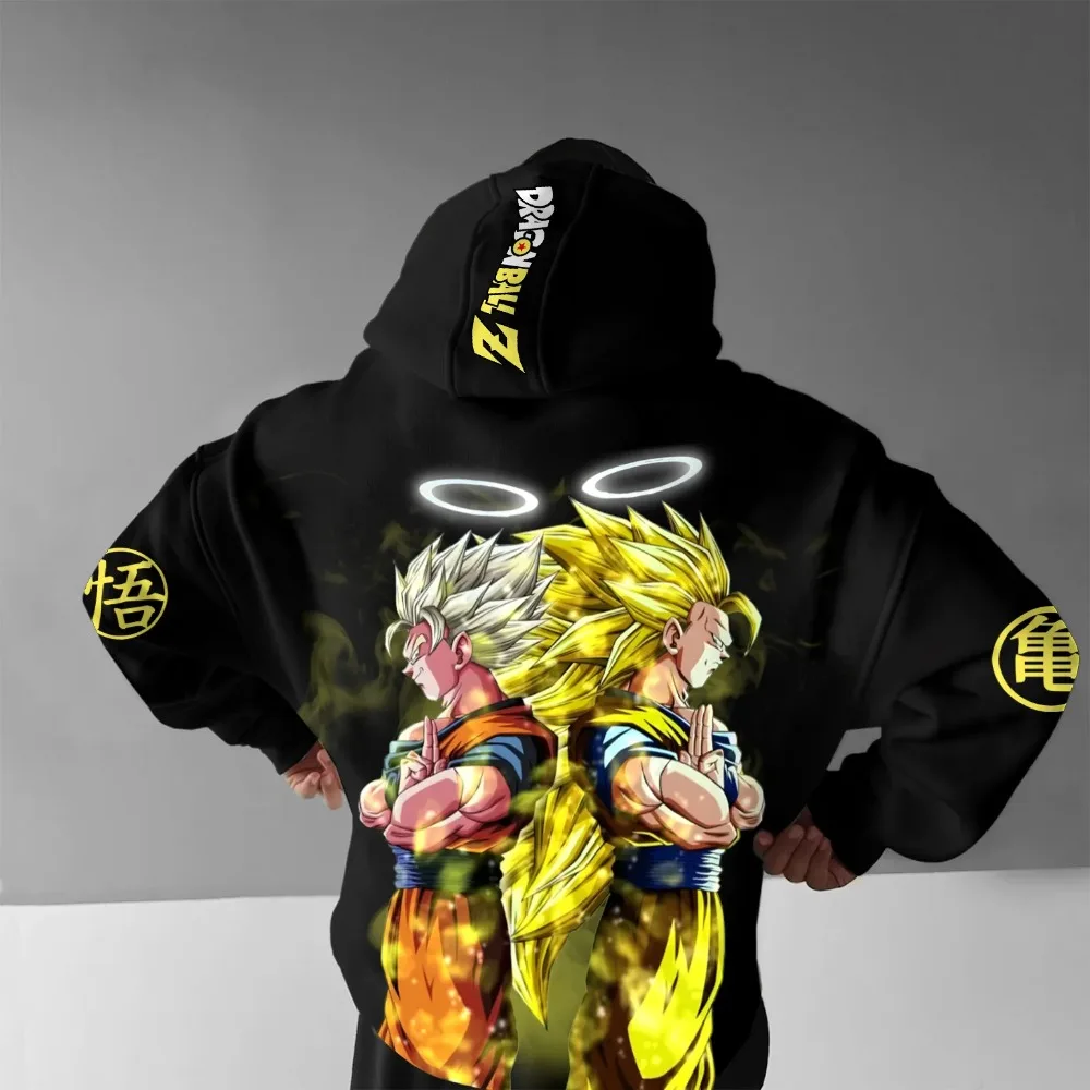 2025 Anime Felpa con cappuccio Dragon Ball Z Nuovo Harajuku Streetwear Uomo Autunno Inverno Maglione con cappuccio Donna oversize Top unisex a maniche lunghe