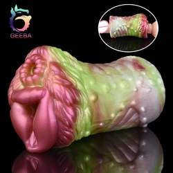 GEEBA All Access Dual Channel Male Aircraft Cup Realistic Vagina Sex Toys For Adult 18+ Soft Silicone Masturbator Penis Training