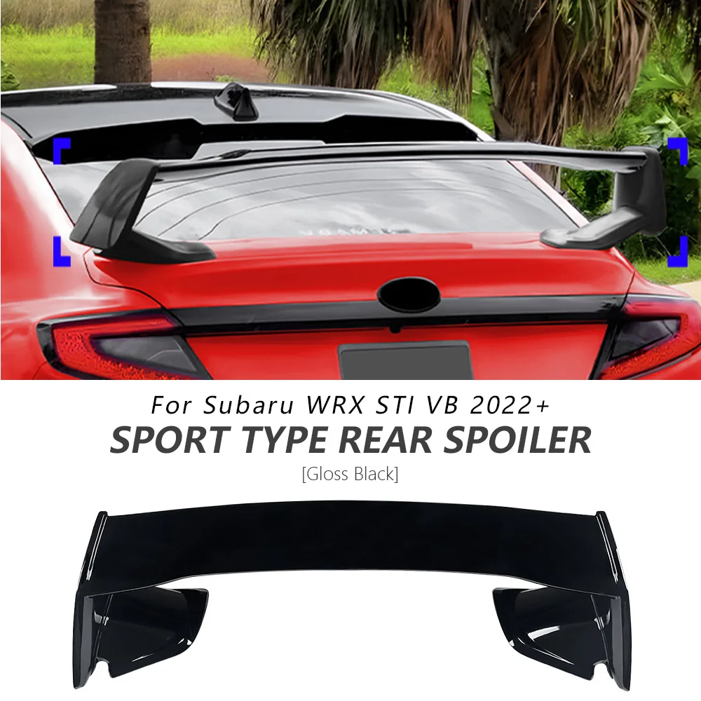 

Large Rear Spoiler For Subaru WRX STI VB 2022+ Glossy Black Sport Trunk Lid Rear Wing Spoiler Subaru Accessories Car Update