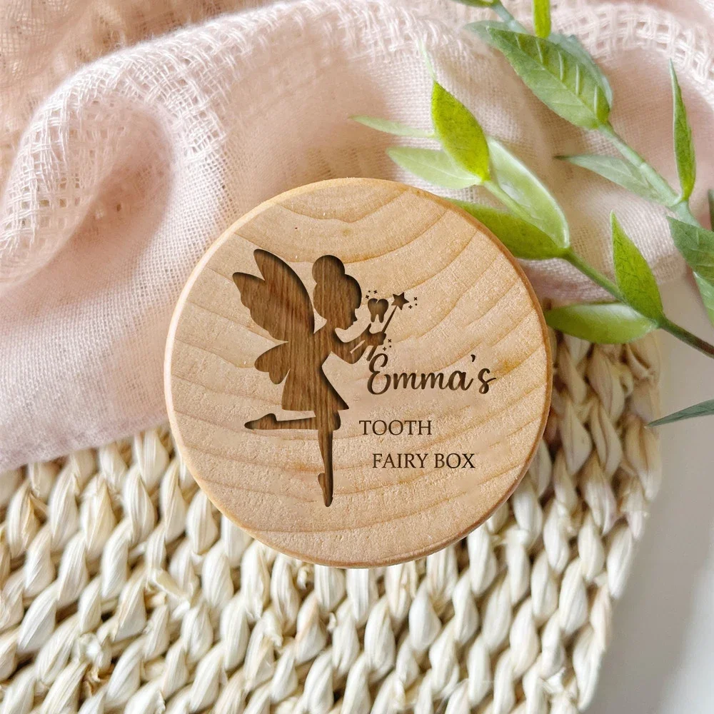 Personalised Engraved Baby Girls Tooth Box Keepsake Box for All Baby Teeth Tooth Holder Custom Wooden Tooth Fairy Box Girls Gift