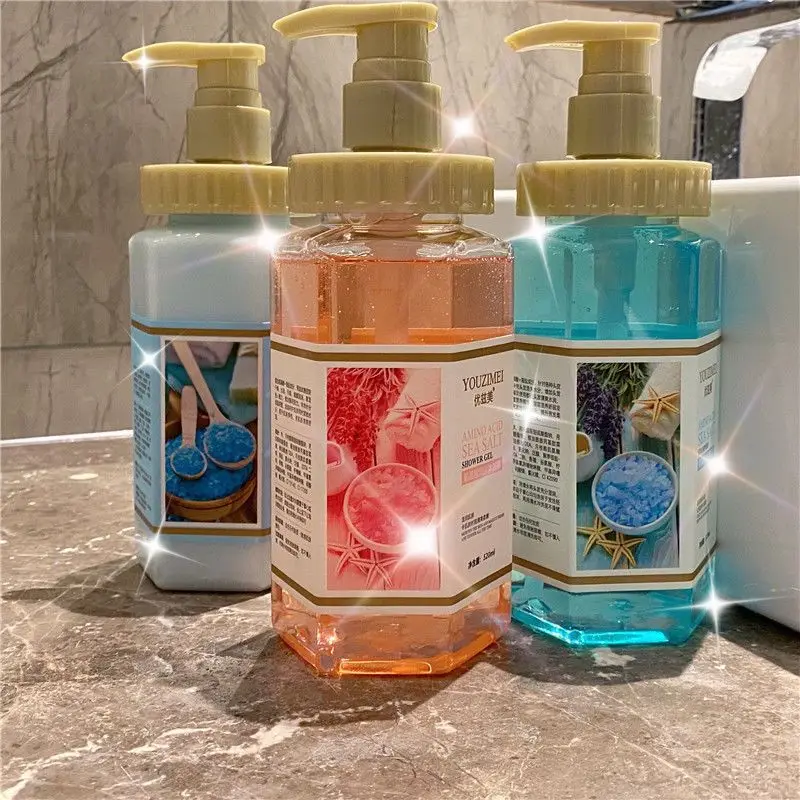 Champú de sal marina con aminoácidos sin silicona, alivio de la picazón anticaspa, control de aceite, acondicionador de fragancia de larga duración incluido ​