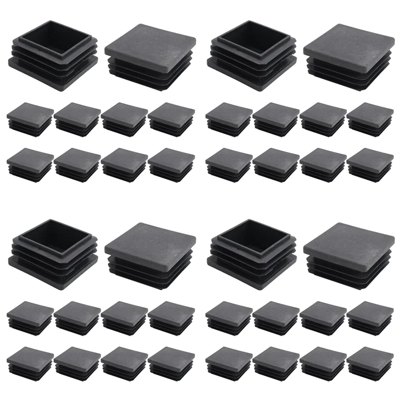 AS96-40 pièces en plastique carré obturateur embout Tube Tube insère 38Mm X 38Mm