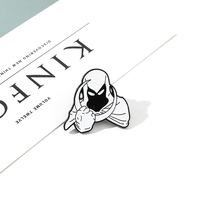 Marvel Series Superhero Moon Knight Enamel Brooch Popular Handsome Pin Lapel Metal Badge for Clothing Backpack Decoration Gift