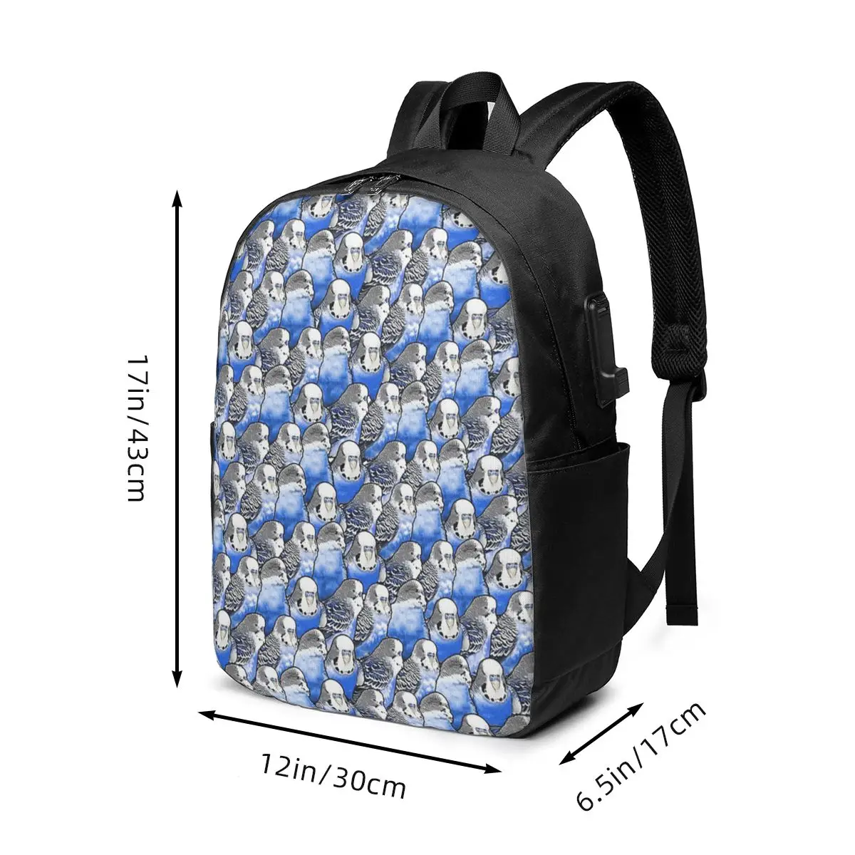 Pattern Of Blue Pigeons Backpack Travel Notebook Bag Computer College Student School Bag Laptop Shoulder Bags for Men Women