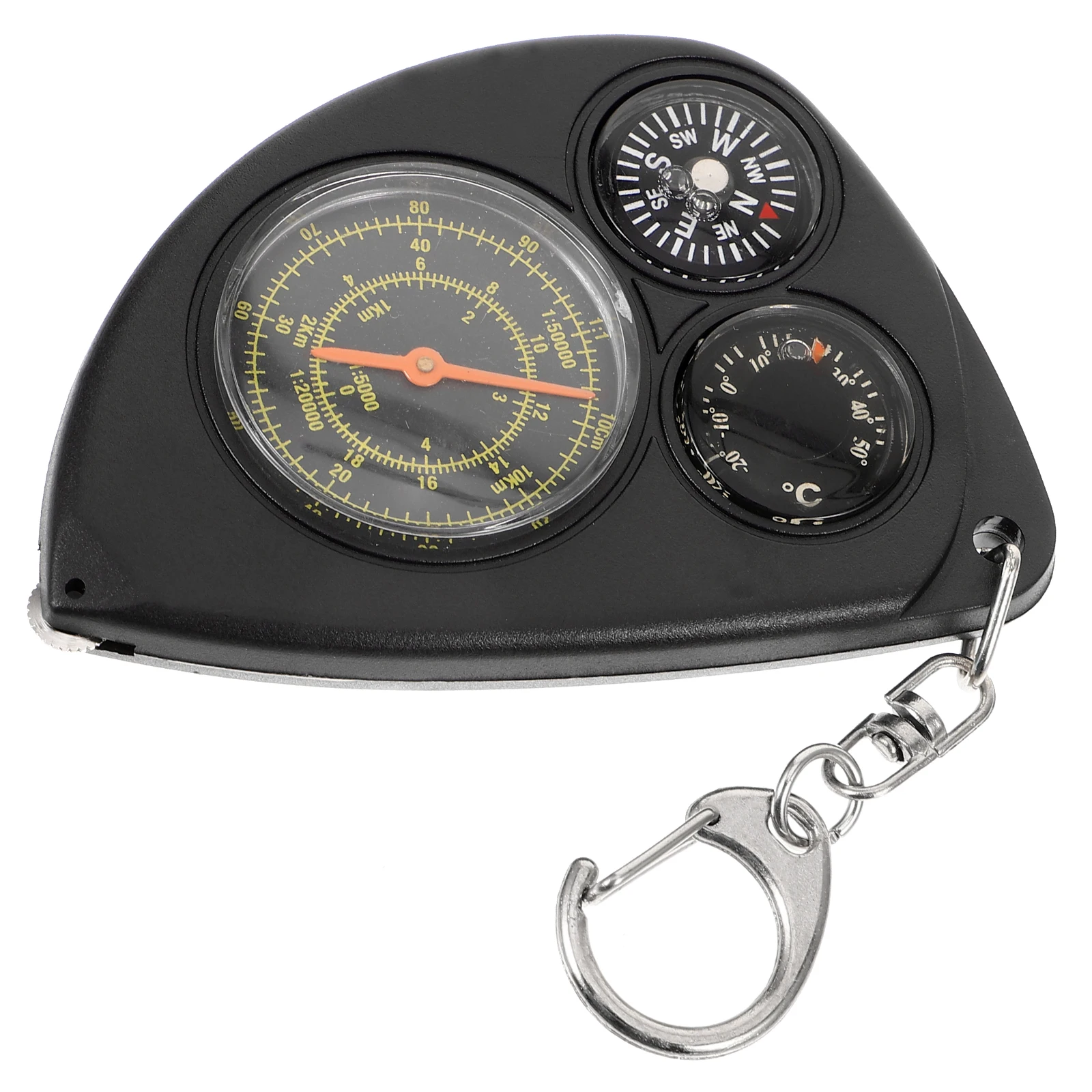 

Hiking Compass Keychain for Hunting Camping Travel Accessories Pocket Wear-Resistant Portable Black Durable Buckle