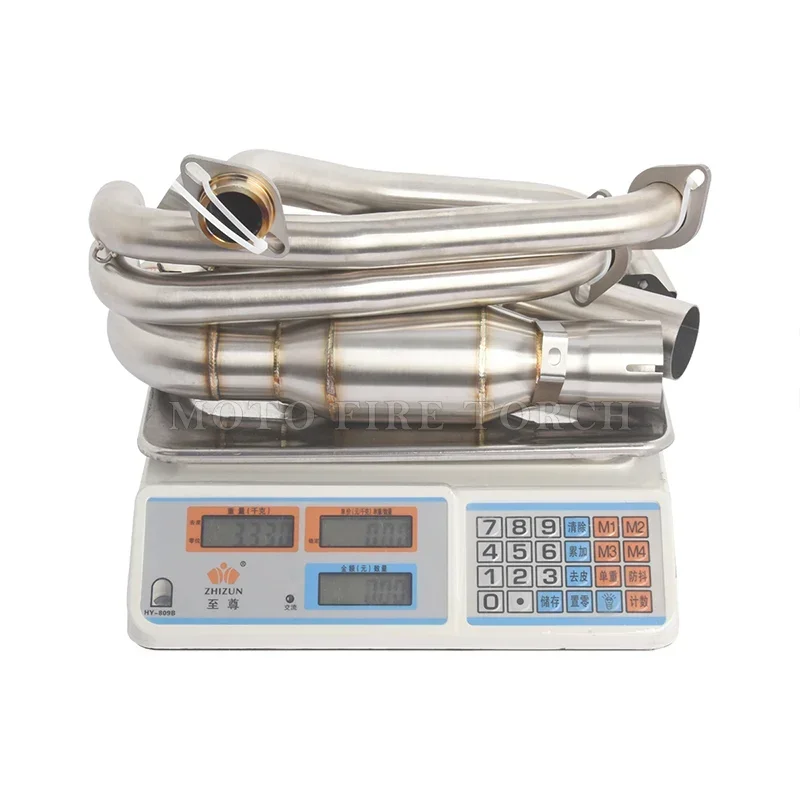 Motorcycle Exhaust Escape System Modified 51mm Muffelr Front Middle Link Pipe Slip On For CFMOTO CF 675R CF675R 675R-R 2024 2025