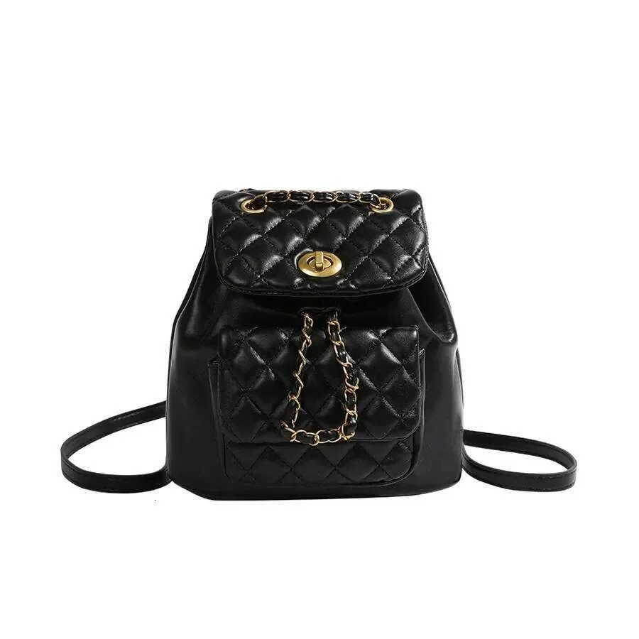 

Women's Flip School Bag for Waterproof Small College Backpack Travel Commuter Bagpacks Chains Laptop bags Black H260106