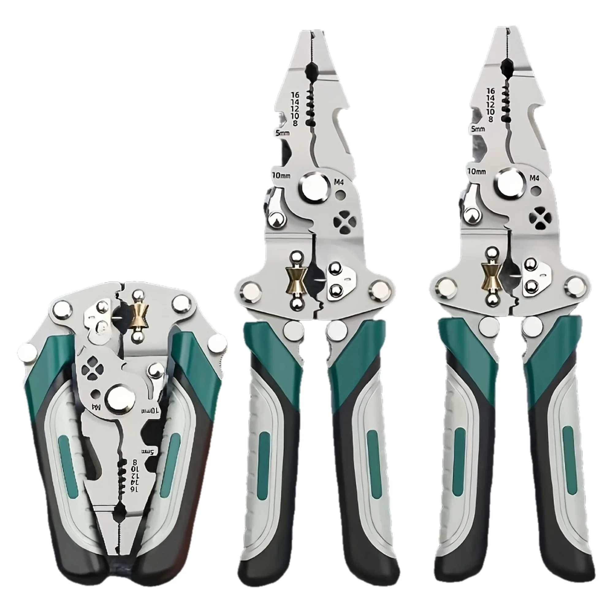 Professional Electrician Multi-Function Wire Stripper, Suitable for Stripping, Cutting, and Portable Storage