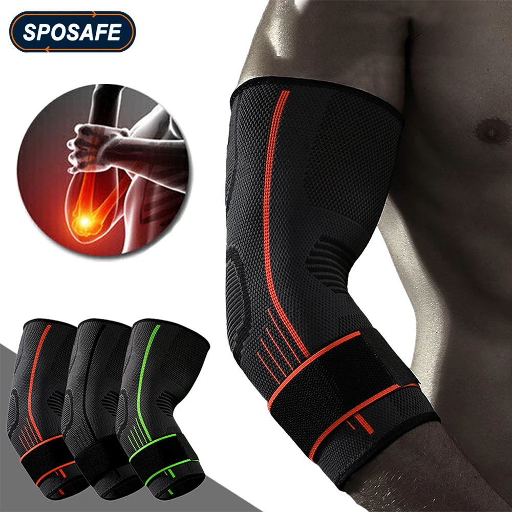 1PCS Elbow Bandage Support Elastic Gym Sport Elbow Protective Pad Absorb Sweat Basketball Arm Sleeve Elbow Brace Sports Exercise