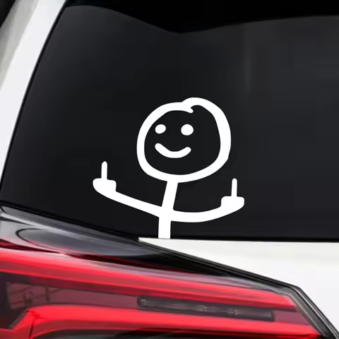Creative FK Funny Stickers Middle Finger Styling Waterproof Decals Cars Trucks Window Windshield Bumper Decoration Accessories