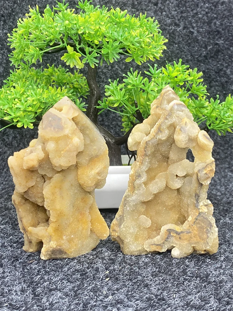 

Natural Stone Yellow Fluorite Geode Obelisk Reiki Healing Crystal Wand Feng Shui Wizard Worship Home Decor Holiday Gift