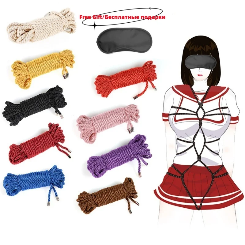 Silk Bondage Binding Rope BDSM Slave Body Fetish Erotic Products Restraints Handcuffs Shibari Flirt Sex Toys For Women Couples