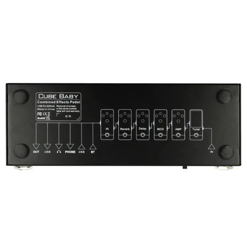 M-VAVE Cube Baby Guitar Effects Pedal IR Cab Sim Reverb Delay Modulation Built-in Battery For Electric Guitar Recording Practice