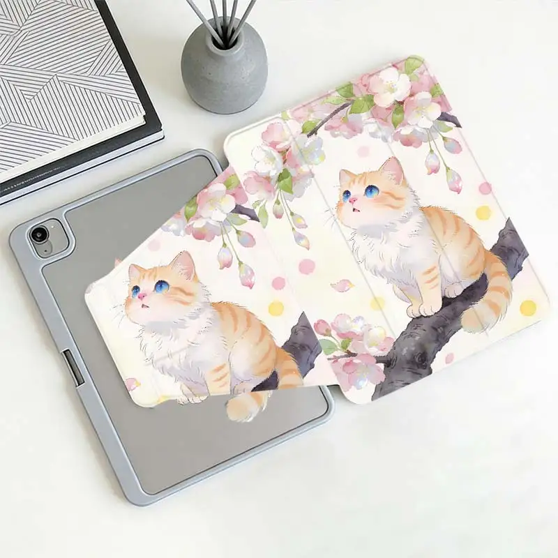 360° Rotate Tri-Fold Smart Case For iPad A16 2025 11 Air11/13 iPad 10.2 7/8/9 4/5 10.9 10th IPad Mini6 8.3 Pro 10.5 Pro11