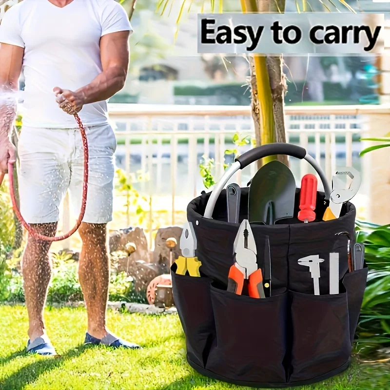 

Многофункциональная портативная сумка для хранения инструментов с несколькими открытыми карманами, бытовая маленькая сумка для хранения инструментов, сумка для садовых инструментов