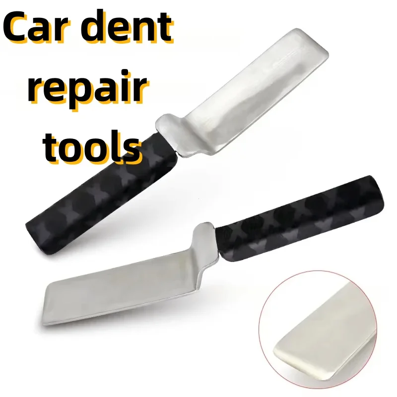

Car Dent Repair Tool Paintless Dent Repairing Knock Pads Rubber Handle Strong Stainless Steel Backing Plate Body Dent Removal