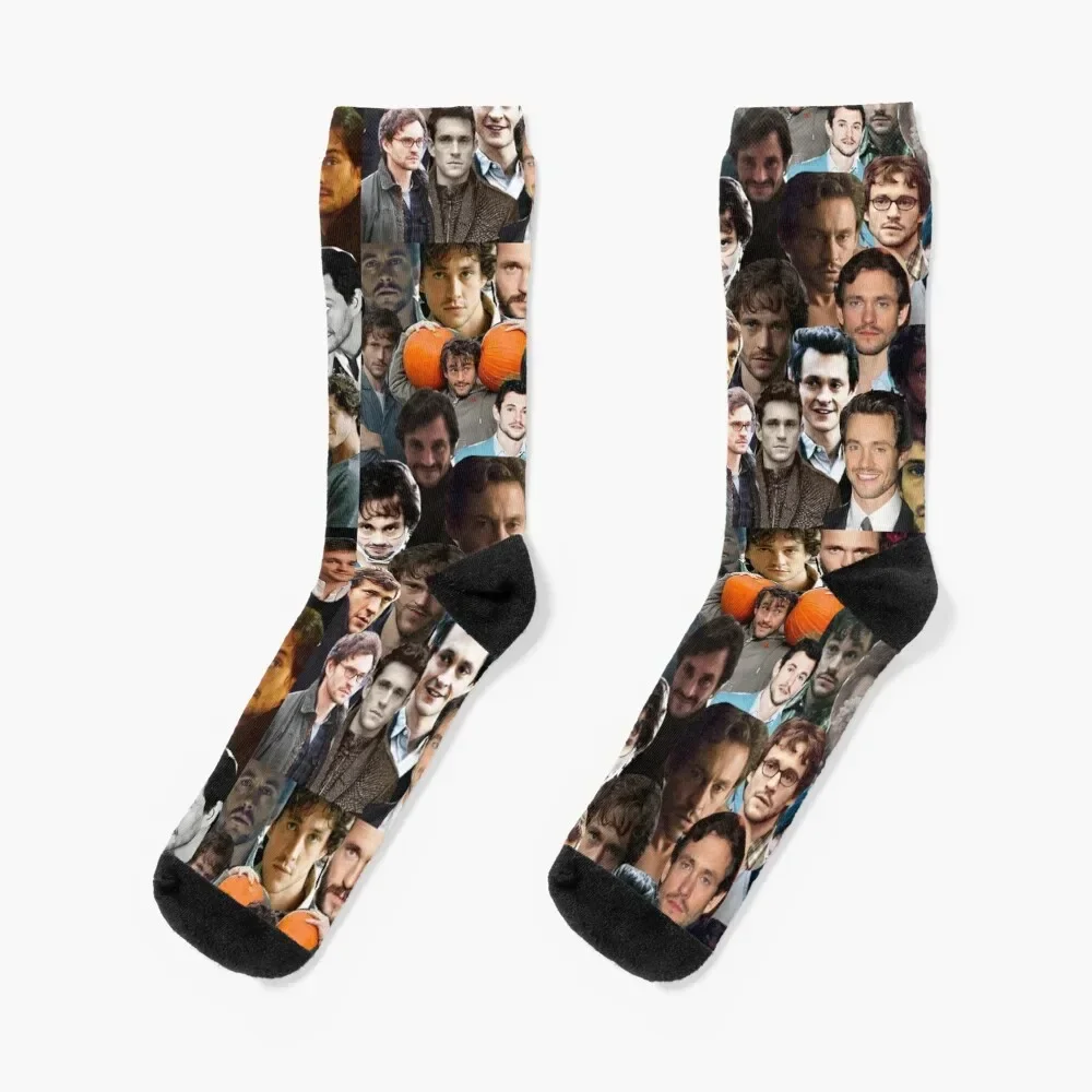 

Hugh Dancy Will Graham Collage Socks Run funny gift Socks Ladies Men's