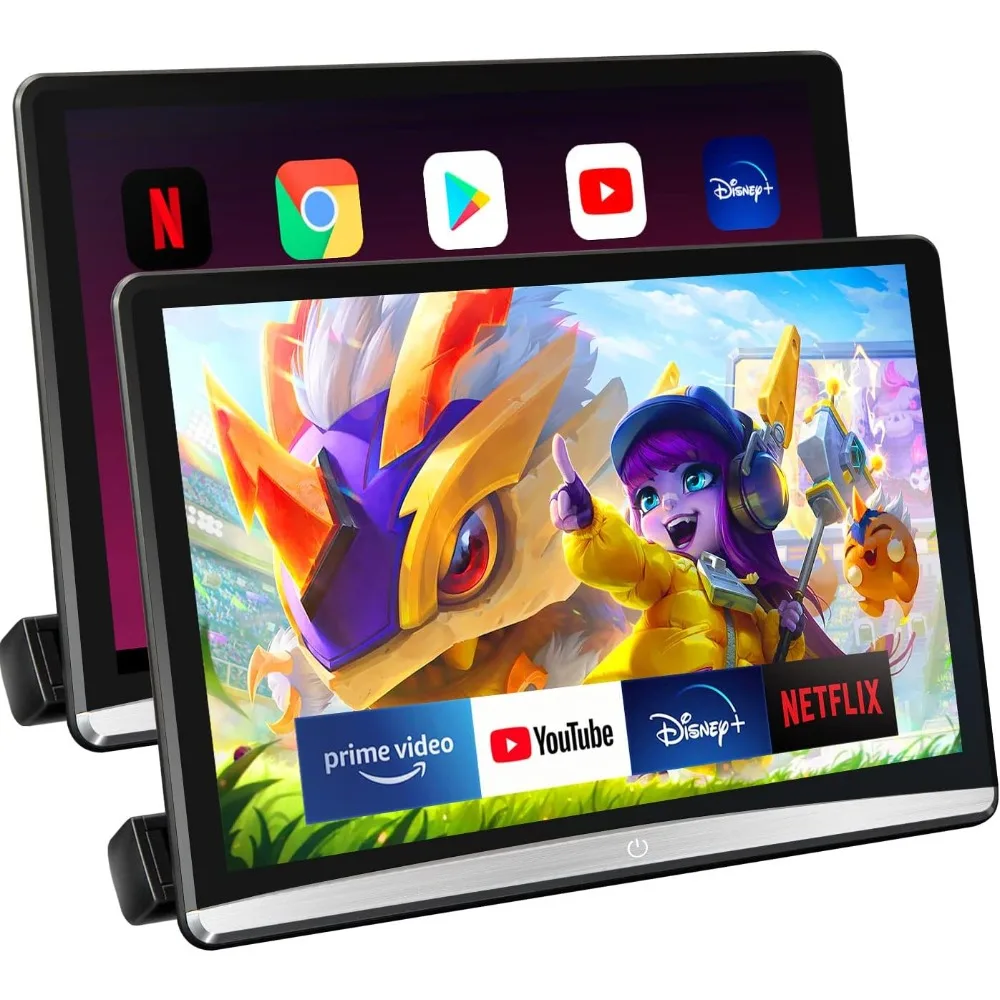 NEW - 12.4" Android 4K Car TV Headrest Monitor Tablet for Back seat, Support Phone Wireless Connection Mirror Link