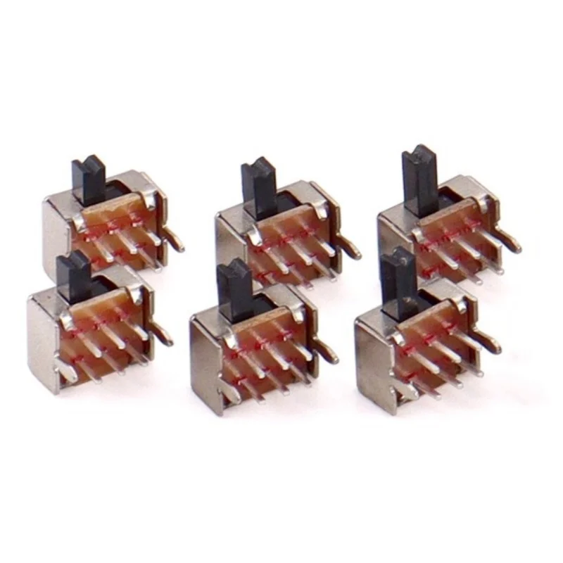 10PCS SK22D07 toggle switch 2P2T sliding switch 2 rows 2 gears 6-pin handle height 3/4/5mm horizontal SK-22D07 VG3/4/5