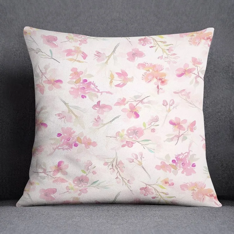 Plant Flower Pattern Pillowcase Sofa Living Room Cushion Cover Car Bedroom Model Room Pillow Cover Home Decoration