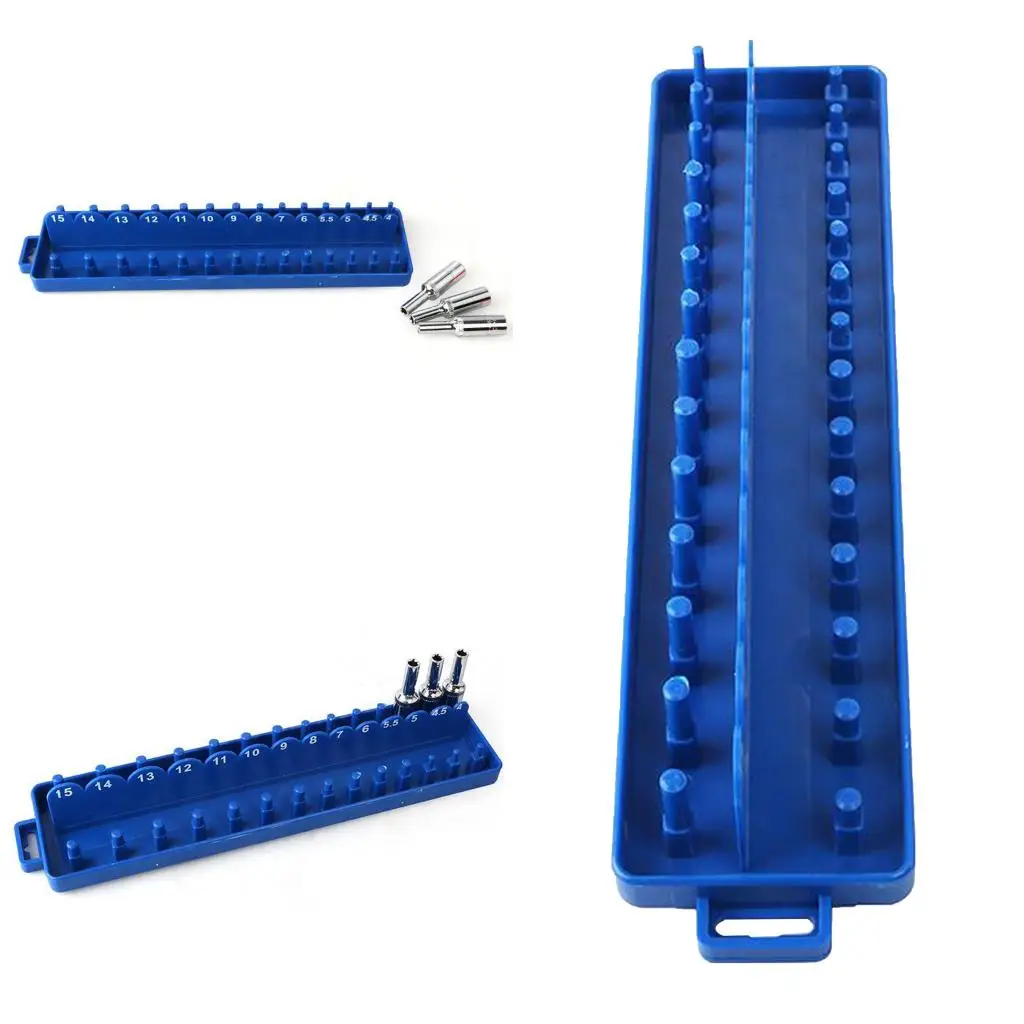 

1/2 3/8 1/4 Держатель розетки Стойка Привод Ящик для инструментов Метрическая/императорская для мастерской