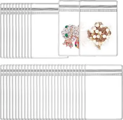 20 stücke transparente PVC-Schmuck beutel Tasche Anti-Oxidation Zip-Lock Aufbewahrung tasche für Ohrring Ring Halskette Display Einzelhandel Verpackung