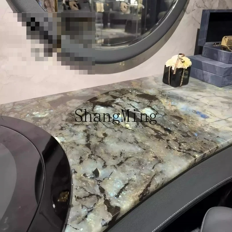 FG good-looking  Home Simple Modern Painting Stainless Steel Villa Marble Makeup Table