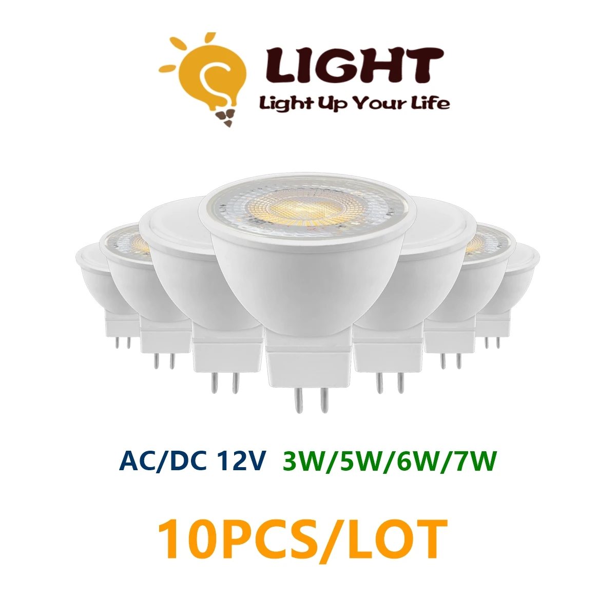 em linha luz de ponto ac dc 12v 3w7w luz de pista de luz branca quente brilhante super pode substituir a luz de halogenio 50w 10 pecas mr16 gu53 01