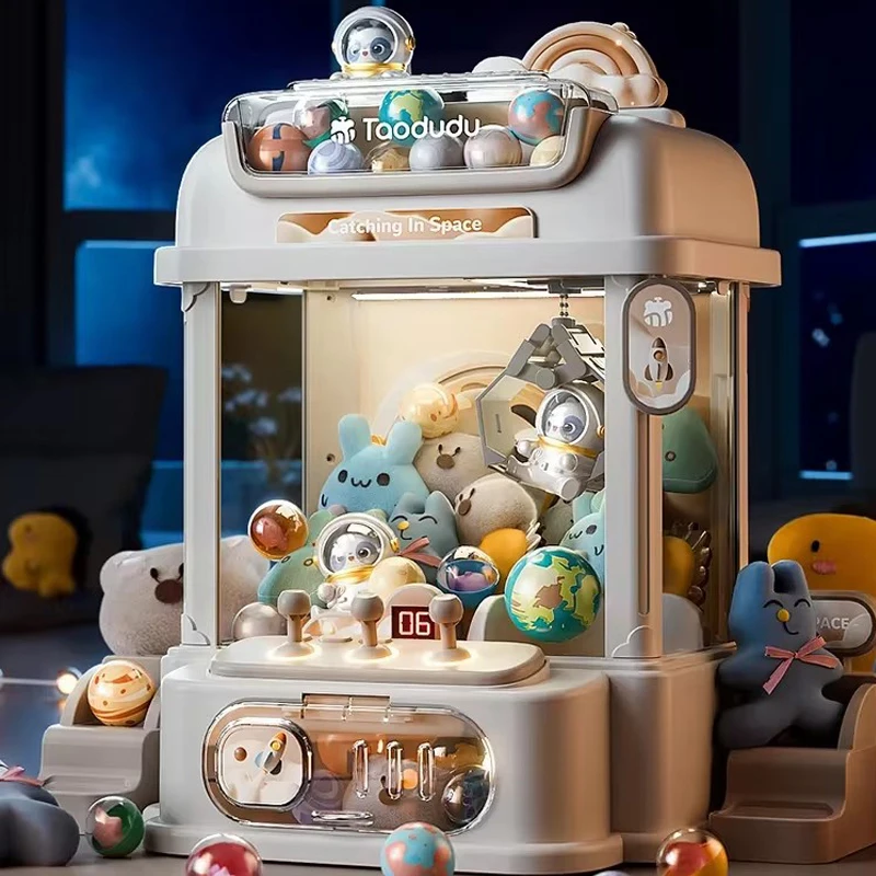 Big Size DIY Doll Machine Kids Coin Operated Play Game Mini Claw Catch Toy Crane Machines Music Doll Children Xmas Gifts Toys