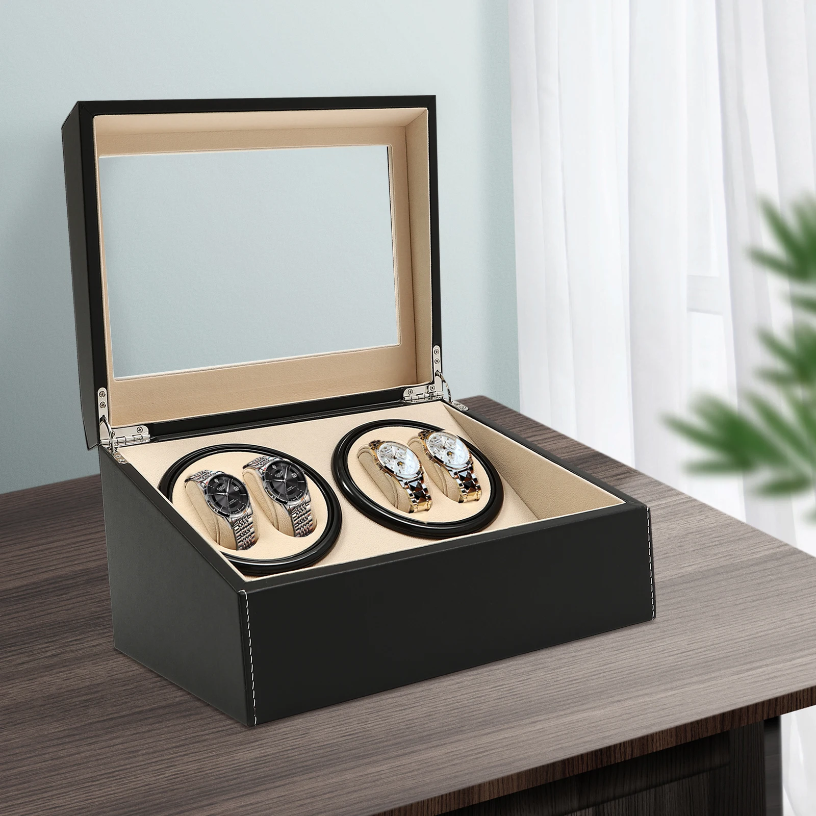 

4+6 Hot Sale High Quality Watch Winder Automatic Watch Display Box Luxury Storage Luxury Automatic Rotation