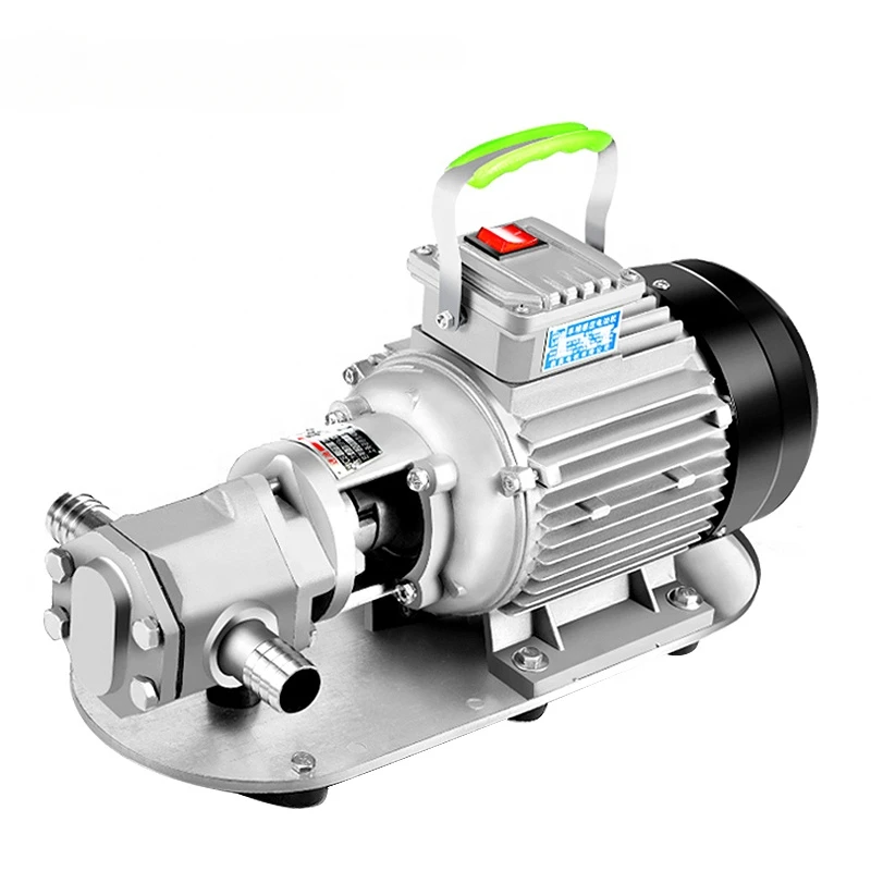 Portable Stainless steels Electric 110V 220V Food grade lube oil transfer oil gear pump for lubrication oil