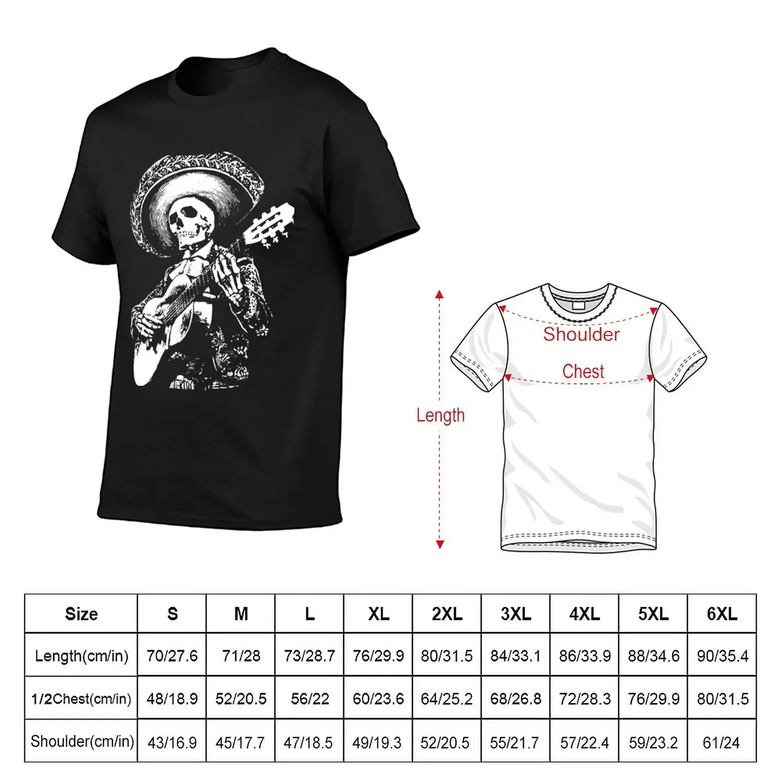 MARIACHI SKULL T-Shirt blanks graphics t shirts men