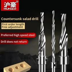 HUHAO Counter Sink Drill Bits for Wood Shank 10mm Hss Countersunk Hole Step Drill Woodworking Tools Chamfering Counterbore Drill