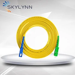 Cable de fibra óptica de 50 piezas, 1M SC/APC-SC/UPC, modo único G652D, núcleo simple, 3,0mm, chaqueta LSZH amarilla