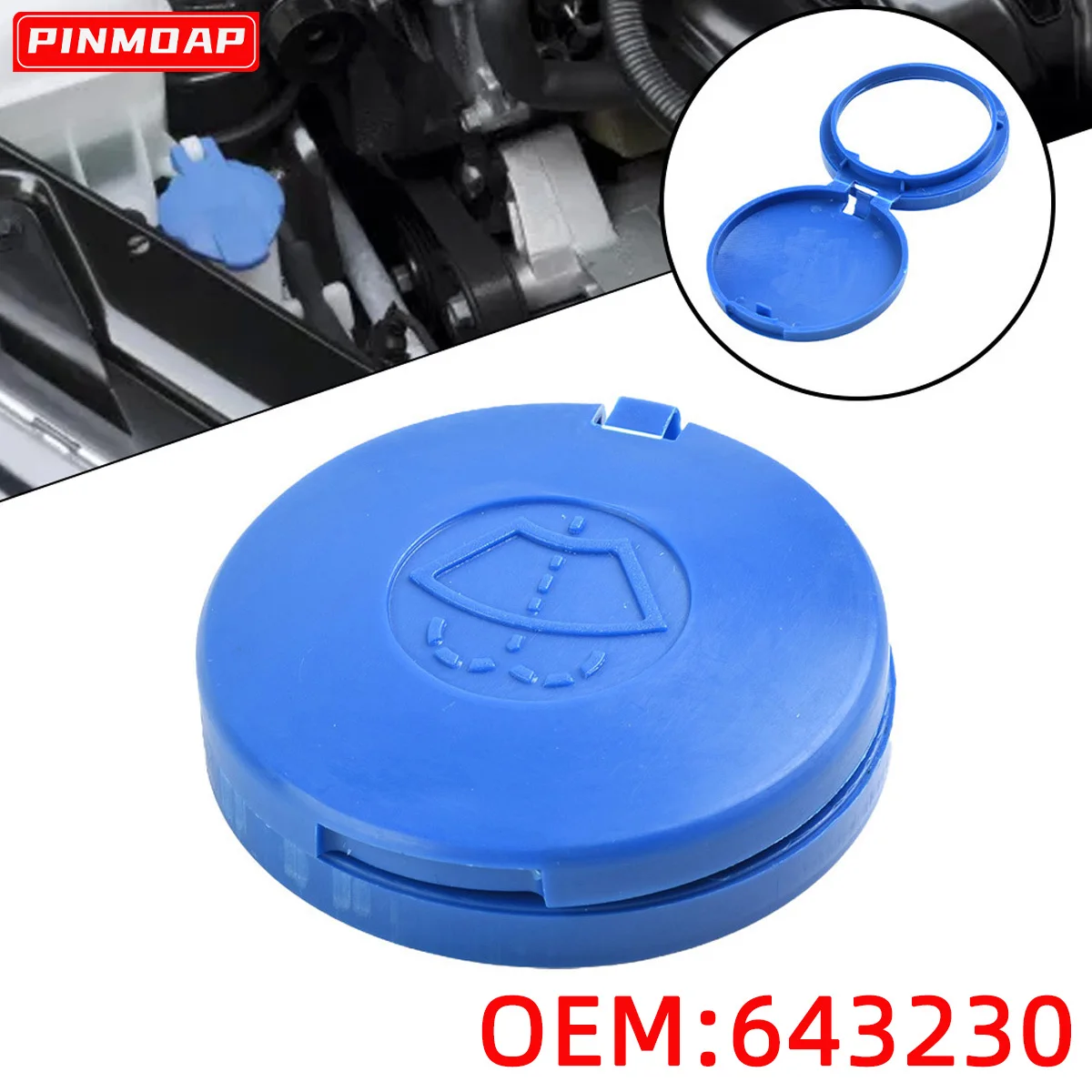 

Крышка резервуара для жидкости для чистки лобового стекла PINMOAP подходит для Citroen C4 2004-2015 Grand Picasso 2006-2015 Picasso 2007-2015