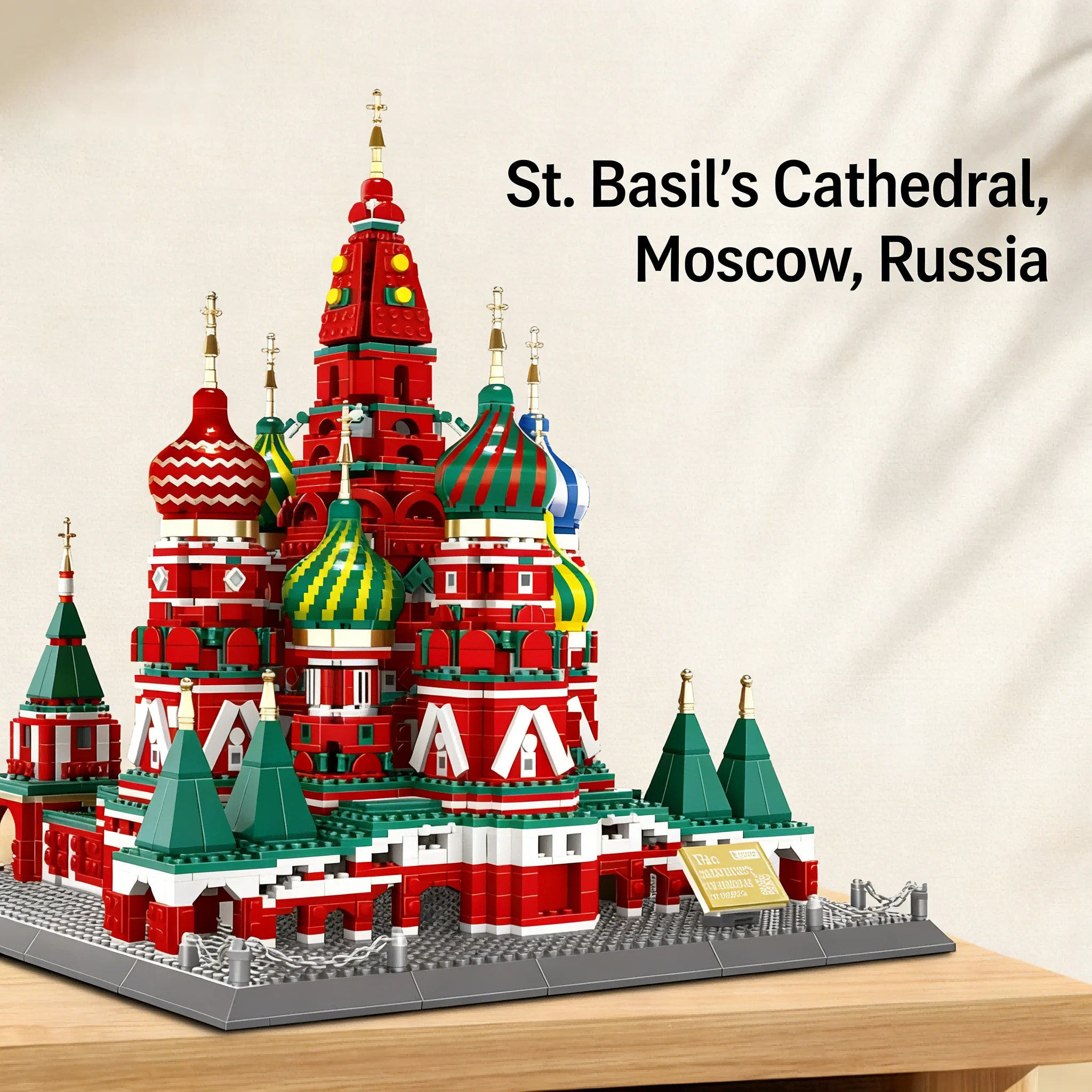 

Конструктор-реплика Соборов Василия Блаженного в Москве, 3213 деталей, российская архитектурная достопримечательность, коллекционный набор для взрослых