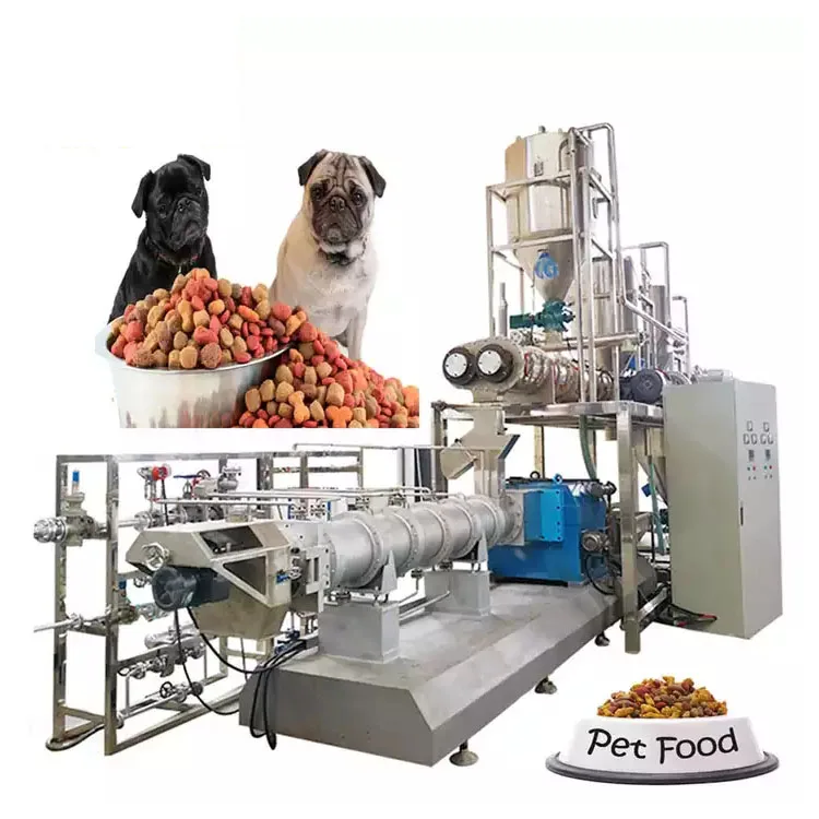 Large Capacity 100kg/h-6t/h Fully Automatic Dog Pet Food Processing Machine Extruder Equipment Plant Line