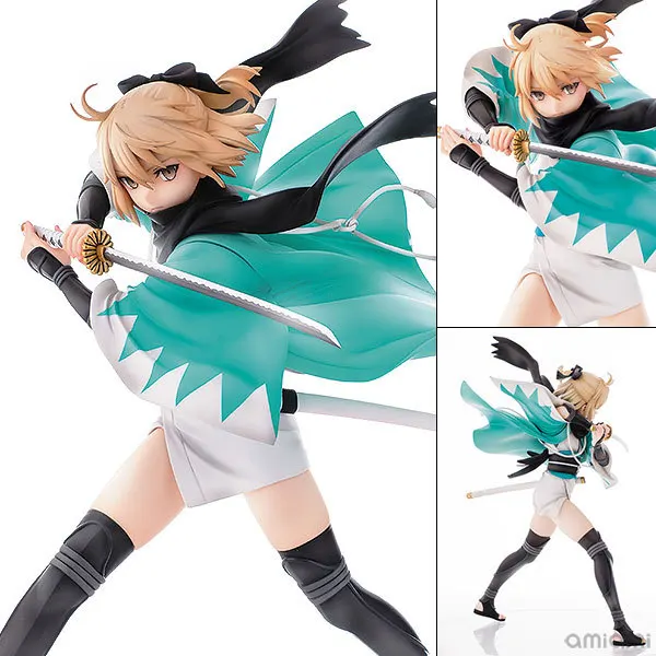 No box 1pcs 24.5cm pvc Japanese anime figure Aquamarine Okita Souji ver action figure collectible model toys brinquedos