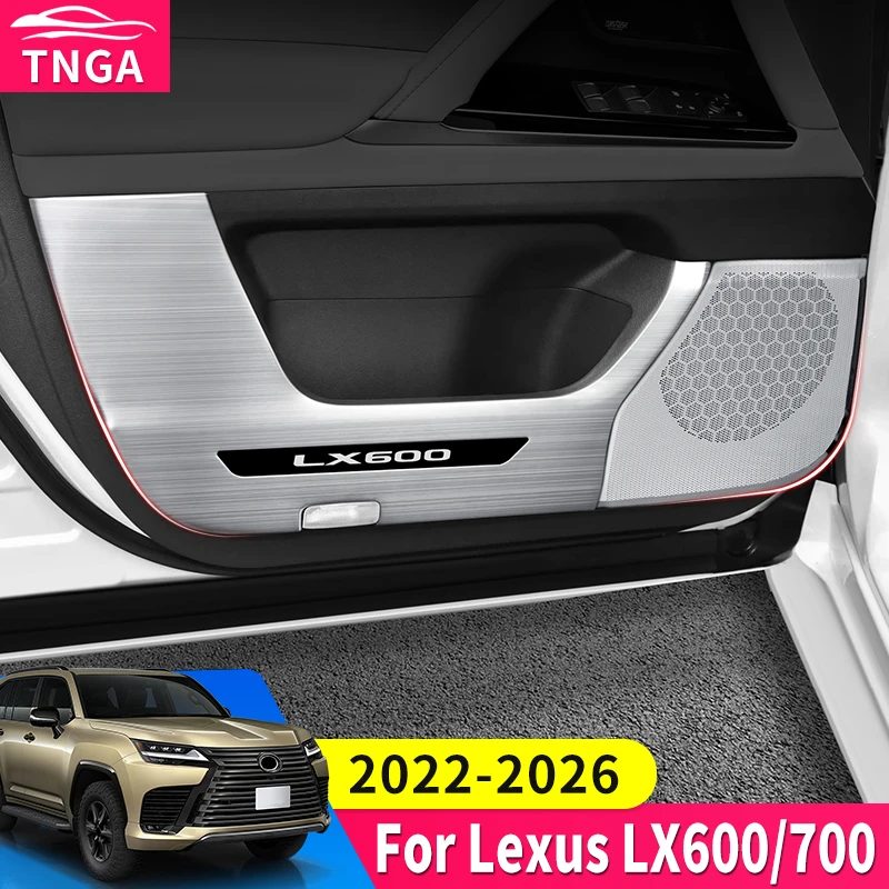

Interior upgraded Accessories For 2022 2023 2024 Lexus LX600 LX500d Stainless Steel Car Door Protective Cover Speaker Cover